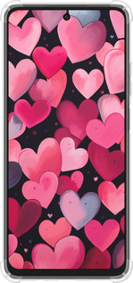 Силикон с усиленными углами чехол Сердечки 4 для Oppo A3X 4G/5G - 5662sp-3815 изображение 