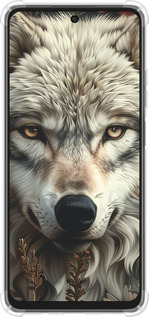 Силикон с усиленными углами чехол Волчий взгляд для Oppo A3X 4G/5G - 6066sp-3815 изображение 