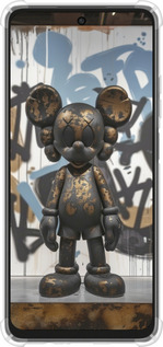 Силикон с усиленными углами чехол Bronze kaws v2 для Oppo A3X 4G/5G - 6098sp-3815 изображение 