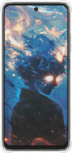 Силикон с усиленными углами чехол Сатору Годжо для Oppo A3X 4G/5G - 6129sp-3815 изображение 