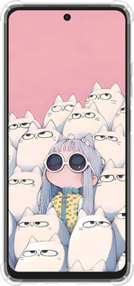 Силикон с усиленными углами чехол Малышка с котами для Oppo A3X 4G/5G - 6295sp-3815 изображение 