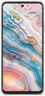 Силикон с усиленными углами чехол Мрамор красивый для Oppo A3X 4G/5G - 6376sp-3815 изображение 