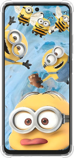 Силикон с усиленными углами чехол Миньоны для Oppo A3X 4G/5G - 6386sp-3815 изображение 