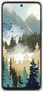 Силикон с усиленными углами чехол С изображением лесного пейзажа для Oppo A3X 4G/5G - 6548sp-3815 изображение 