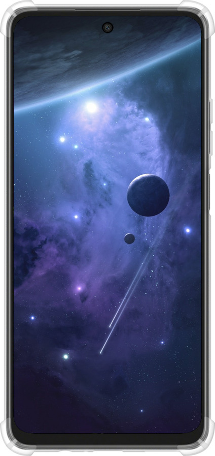 Силикон с усиленными углами чехол Планеты в синем космосе для Oppo A3X 4G/5G - 171sp-3815 изображение 