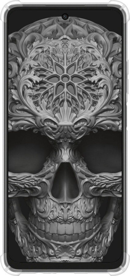 Силикон с усиленными углами чехол skull-ornament для Oppo A3X 4G/5G - 4101sp-3815 изображение 