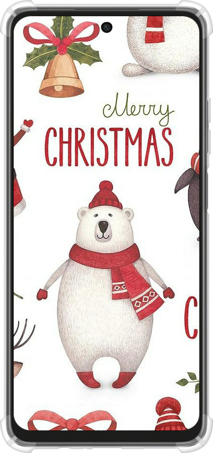 Силикон с усиленными углами чехол Merry Christmas для Oppo A3X 4G/5G - 4106sp-3815 изображение 