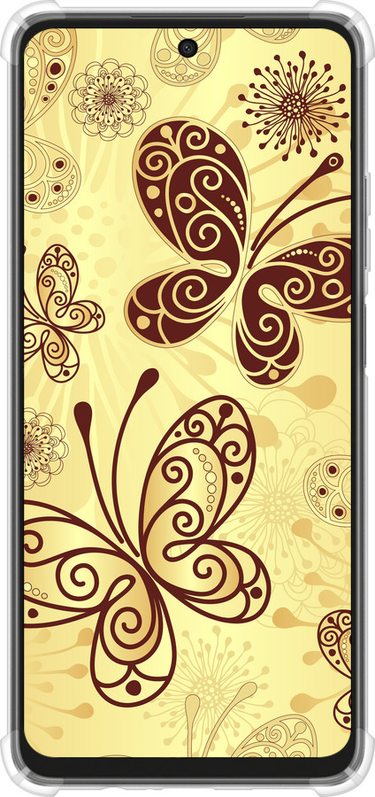 Силикон с усиленными углами чехол Красивые бабочки для Oppo A3X 4G/5G - 4170sp-3815 изображение 