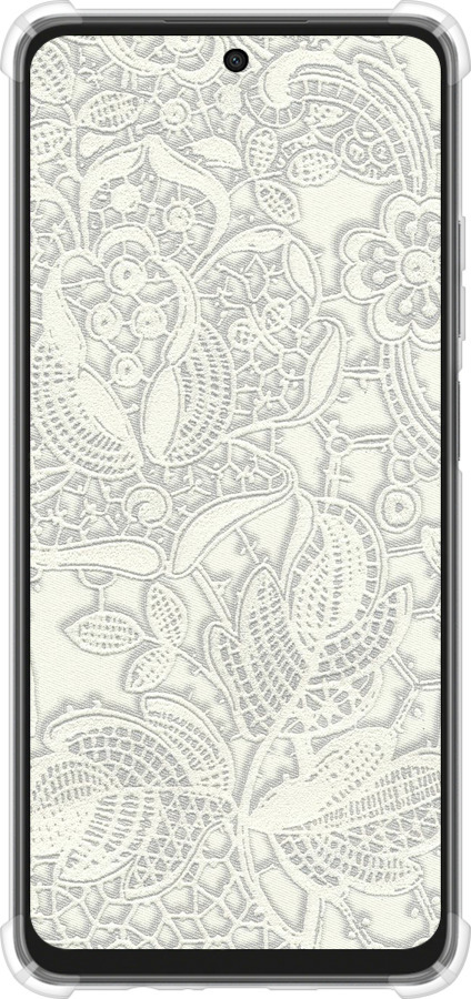 Силикон с усиленными углами чехол Белое кружево для Oppo A3X 4G/5G - 4383sp-3815 изображение 