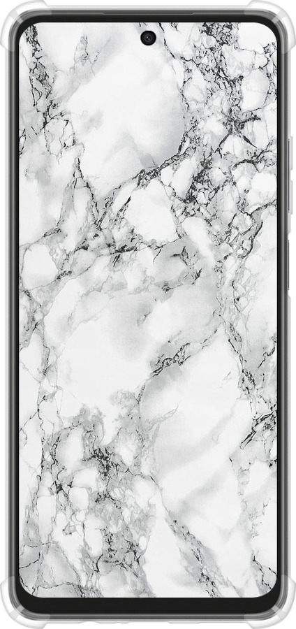Силикон с усиленными углами чехол Мрамор белый для Oppo A3X 4G/5G - 4480sp-3815 изображение 