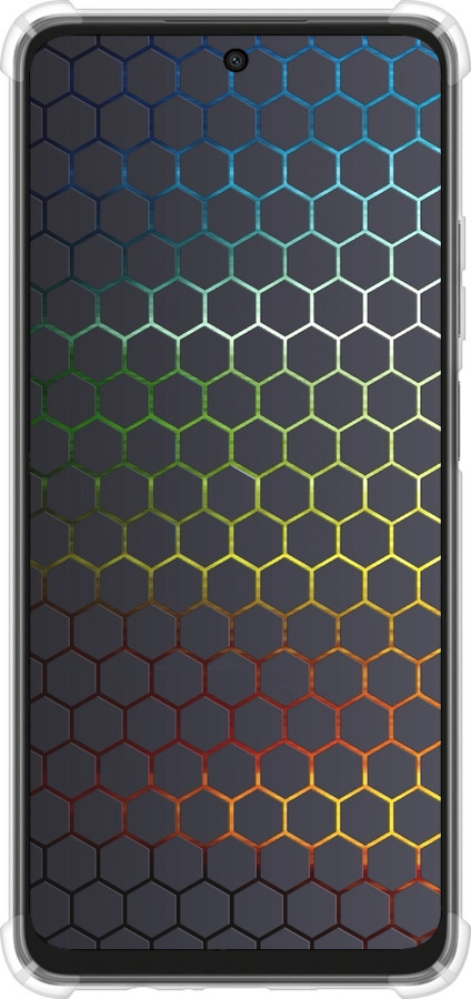 Силикон с усиленными углами чехол Переливающиеся соты для Oppo A3X 4G/5G - 498sp-3815 изображение 