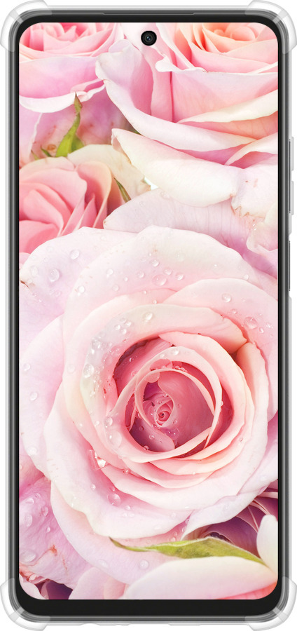 Силикон с усиленными углами чехол Розы для Oppo A3X 4G/5G - 525sp-3815 изображение 