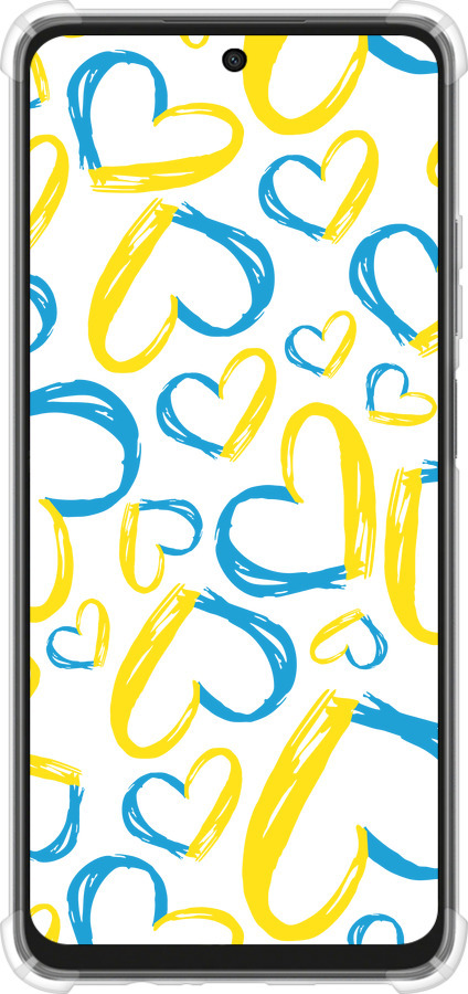 Силикон с усиленными углами чехол Сердца UA для Oppo A3X 4G/5G - 5292sp-3815 изображение 