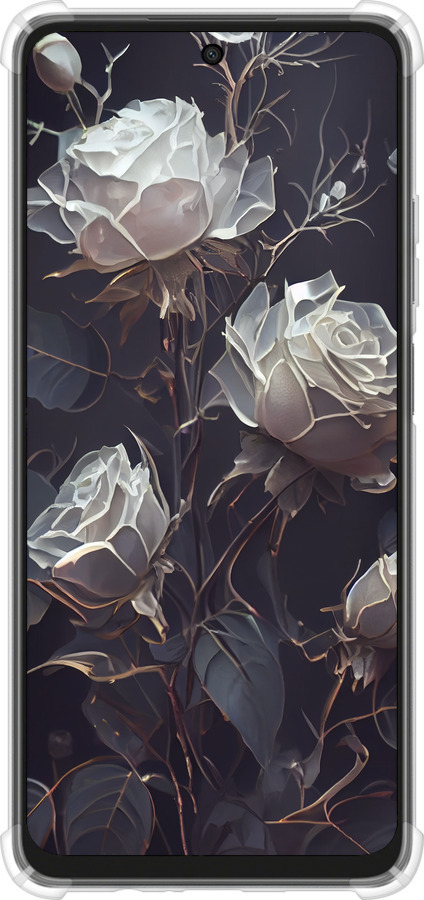 Силикон с усиленными углами чехол Розы 2 для Oppo A3X 4G/5G - 5550sp-3815 изображение 