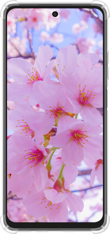 Силикон с усиленными углами чехол Сакура для Oppo A3X 4G/5G - 6029sp-3815 изображение 
