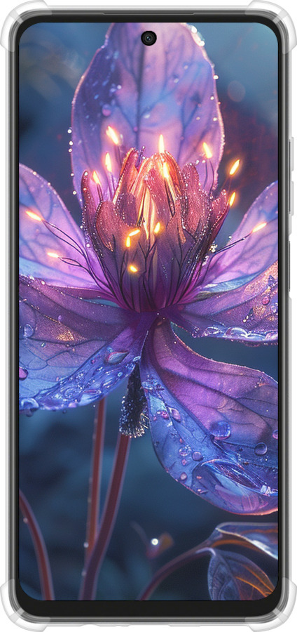 Силикон с усиленными углами чехол Магический цветок для Oppo A3X 4G/5G - 6038sp-3815 изображение 