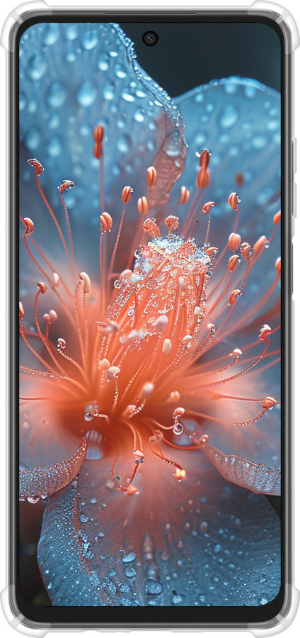 Силикон с усиленными углами чехол Роса на цветке для Oppo A3X 4G/5G - 6039sp-3815 изображение 