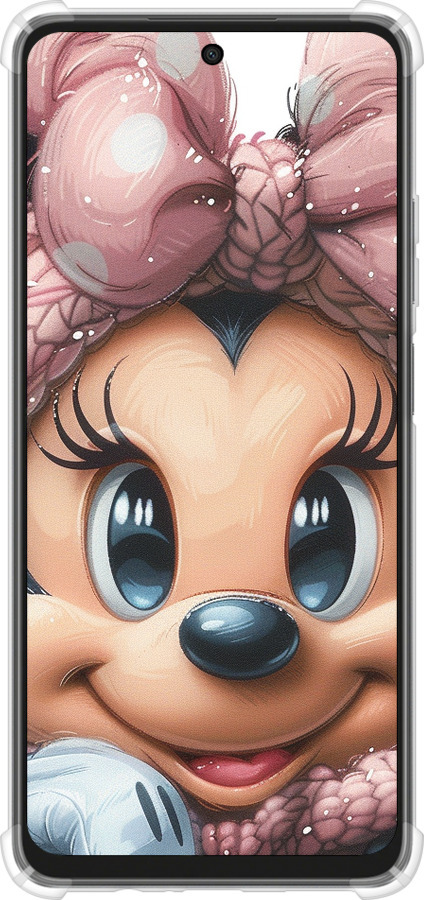 Силикон с усиленными углами чехол Минни Маус с бантиком для Oppo A3X 4G/5G - 6055sp-3815 изображение 