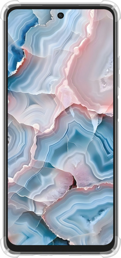 Силикон с усиленными углами чехол Мрамор для Oppo A3X 4G/5G - 6306sp-3815 изображение 