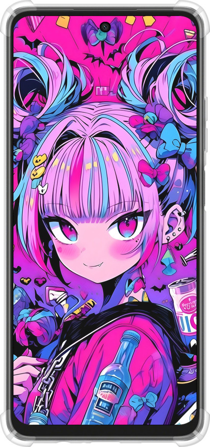 Силикон с усиленными углами чехол Аниме милаха для Oppo A3X 4G/5G - 6314sp-3815 изображение 