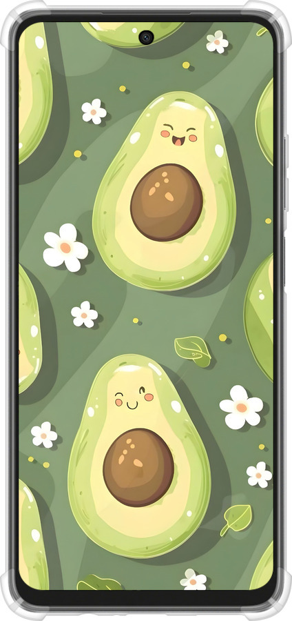 Силіконовий протиударний с посиленими кутами чехол Авокадо для Oppo A3 4G - 6380sp-3846 изображение 