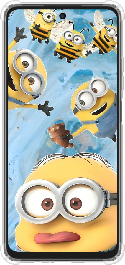 Силикон с усиленными углами чехол Миньоны для Oppo A3X 4G/5G - 6386sp-3815 изображение 