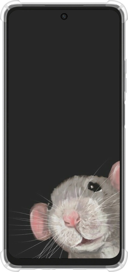 Силикон с усиленными углами чехол The Peeking Rat для Oppo A3X 4G/5G - 6442sp-3815 изображение 