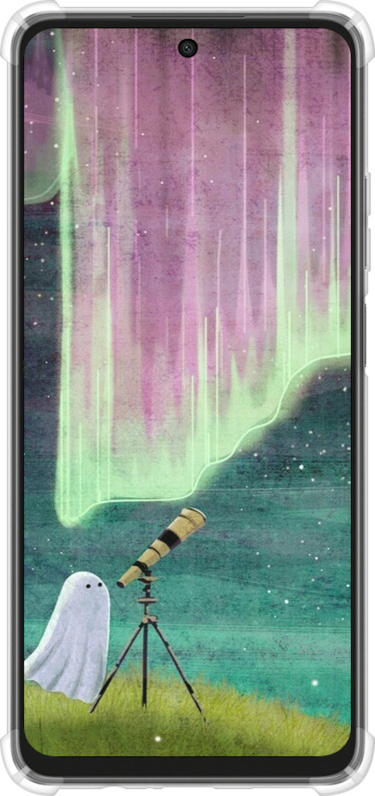 Силикон с усиленными углами чехол Привидение и звезды для Oppo A3X 4G/5G - 6443sp-3815 изображение 