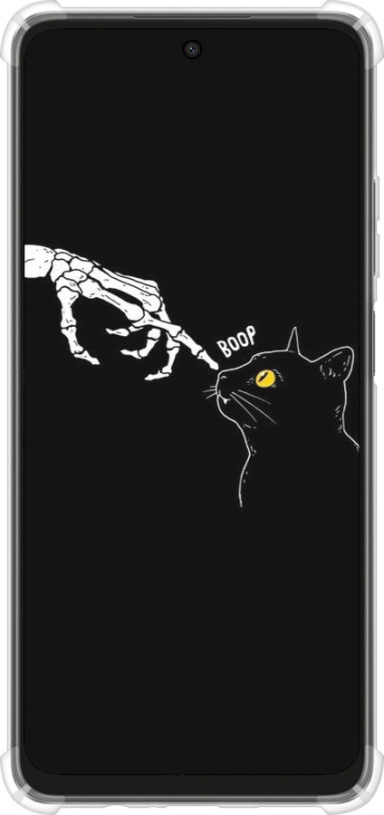 Силикон с усиленными углами чехол Кошка для Oppo A3X 4G/5G - 6505sp-3815 изображение 