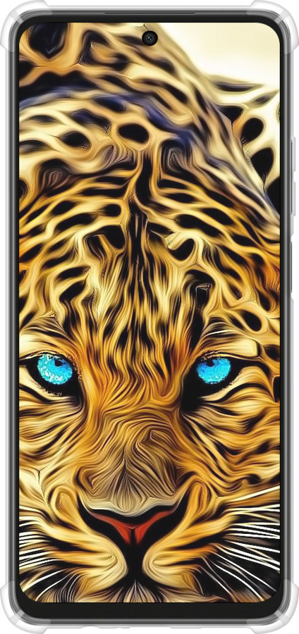 Силикон с усиленными углами чехол Леопард для Oppo A3X 4G/5G - 6611sp-3815 изображение 