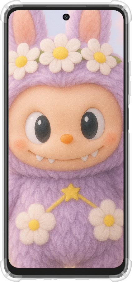 Силикон с усиленными углами чехол Лабубу 1 для Oppo A3X 4G/5G - 6709sp-3815 изображение 