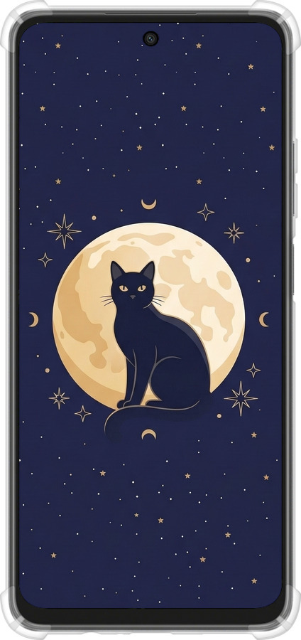Силикон с усиленными углами чехол Cute Cat Celestial/Witchy для Oppo A3X 4G/5G - 6787sp-3815 изображение 