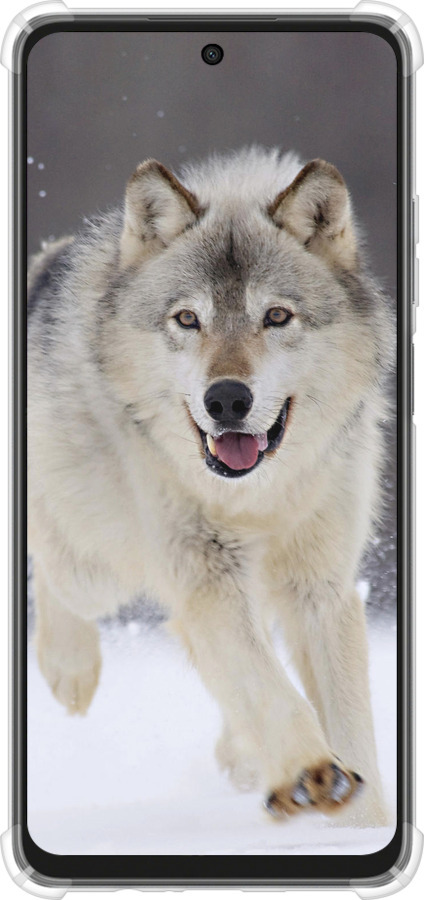 Силикон с усиленными углами чехол Бегущий волк для Oppo A3X 4G/5G - 826sp-3815 изображение 
