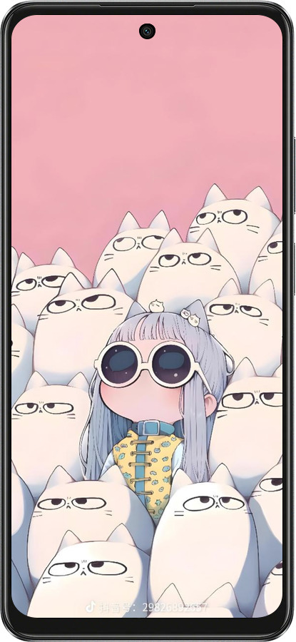Силиконовый чехол Малышка с котами для Oppo A3X 4G/5G - 6295u-3815 изображение 