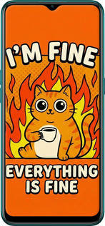 2D пластиковый чехол Funny Cat для Oppo A31 - 6786t-1074 изображение 