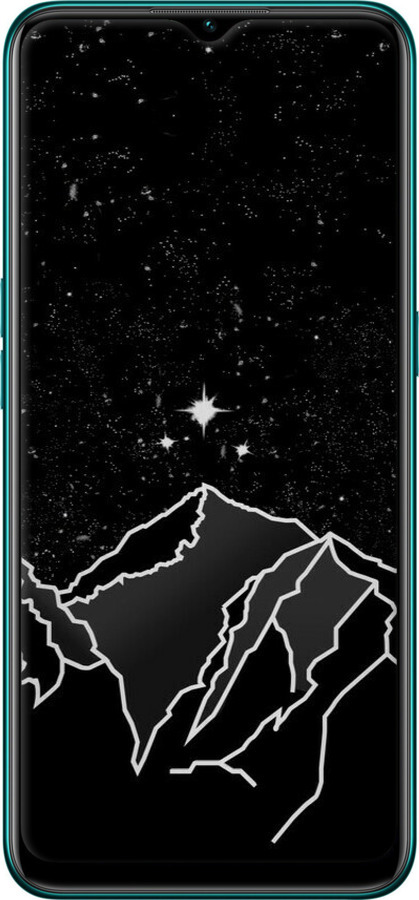 2D пластиковый чехол Минималистический горный пейзаж для Oppo A31 - 6438t-1074 изображение 