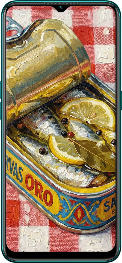 2D пластиковый чехол Vintage Sardine Tin Phone для Oppo A31 - 6772t-1074 изображение 