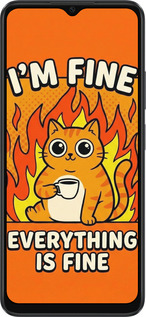 TPU чехол Funny Cat для Oppo A38 4G - 6786b-3337 изображение 