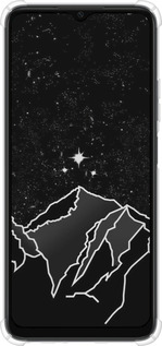 Силикон с усиленными углами чехол Минималистический горный пейзаж для Oppo A38 4G - 6438sp-3337 изображение 