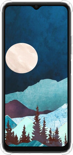 Силикон с усиленными углами чехол Горная идиллия ночной пейзаж для Oppo A38 4G - 6488sp-3337 изображение 