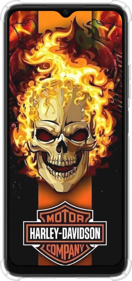 Силикон с усиленными углами чехол Харлей девидсон для Oppo A38 4G - 6370sp-3337 изображение 