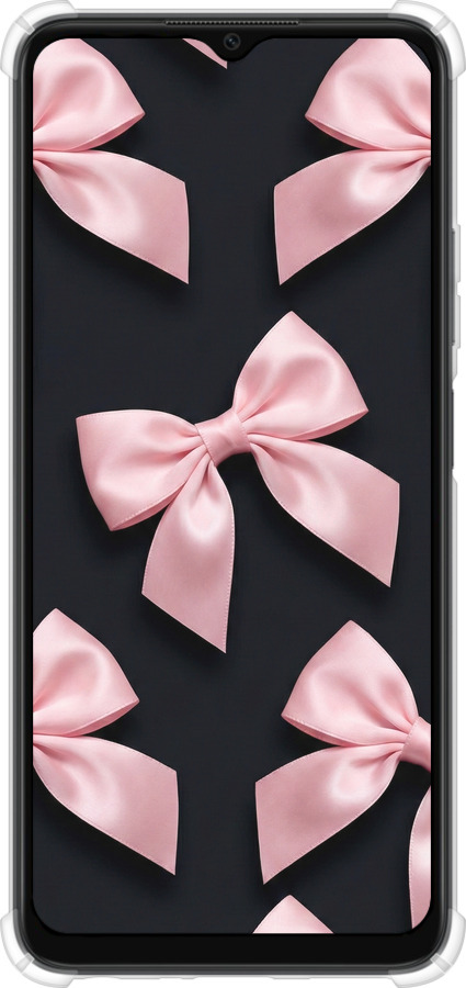 Силикон с усиленными углами чехол Coquette Ribbons Dark Coquette для Oppo A38 4G - 6767sp-3337 изображение 