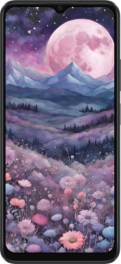 Силиконовый чехол Ночь луна арт для Oppo A38 4G - 6319u-3337 изображение 