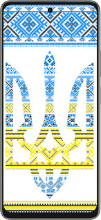 Силиконовый чехол Герб - вышиванка желто-голубая для Oppo A5 PRO - 1197u-3956 изображение 