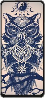 Силиконовый чехол Узорчатая сова для Oppo A5 PRO - 4000u-3956 изображение 