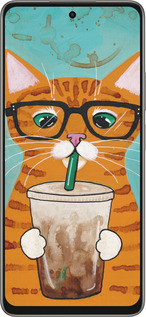 Силиконовый чехол Зеленоглазый кот в очках для Oppo A5 PRO - 4054u-3956 изображение 