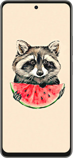 Силиконовый чехол Енотик с арбузом для Oppo A5 PRO - 4605u-3956 изображение 