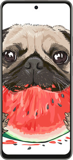 Силиконовый чехол Мопс и арбуз для Oppo A5 PRO - 4665u-3956 изображение 