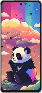 Силиконовый чехол Панда в облаках для Oppo A5 PRO - 5585u-3956 изображение 