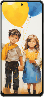 Силиконовый чехол Дети с шариками для Oppo A5 PRO - 5659u-3956 изображение 